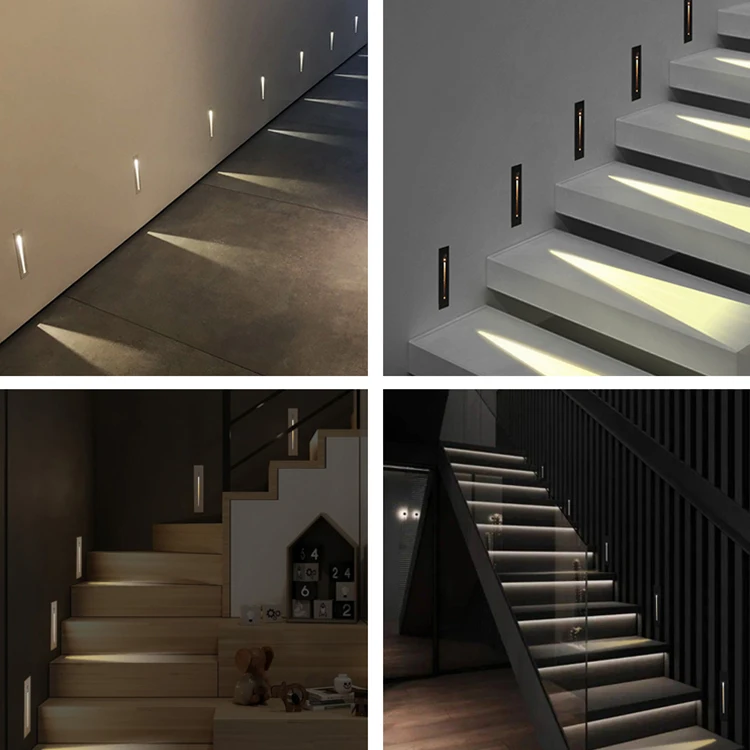 DGLUX High Quality Contemporary Led Stair Lighting Warm Cold White Indoor Waterproof 3W LED Staircase Step Light