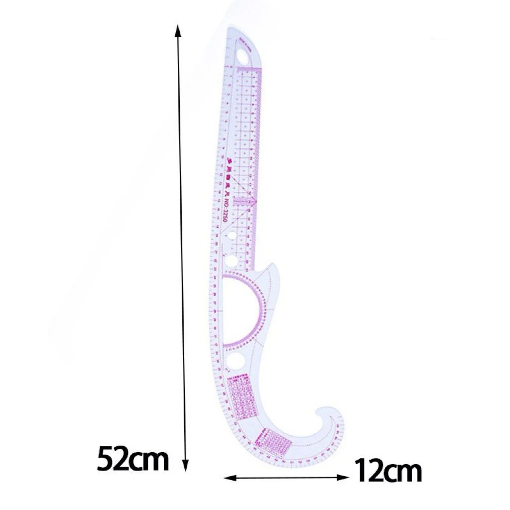 9-Piece Metric Sewing Ruler Set - Multifunctional Pattern Making & Tailoring Tools