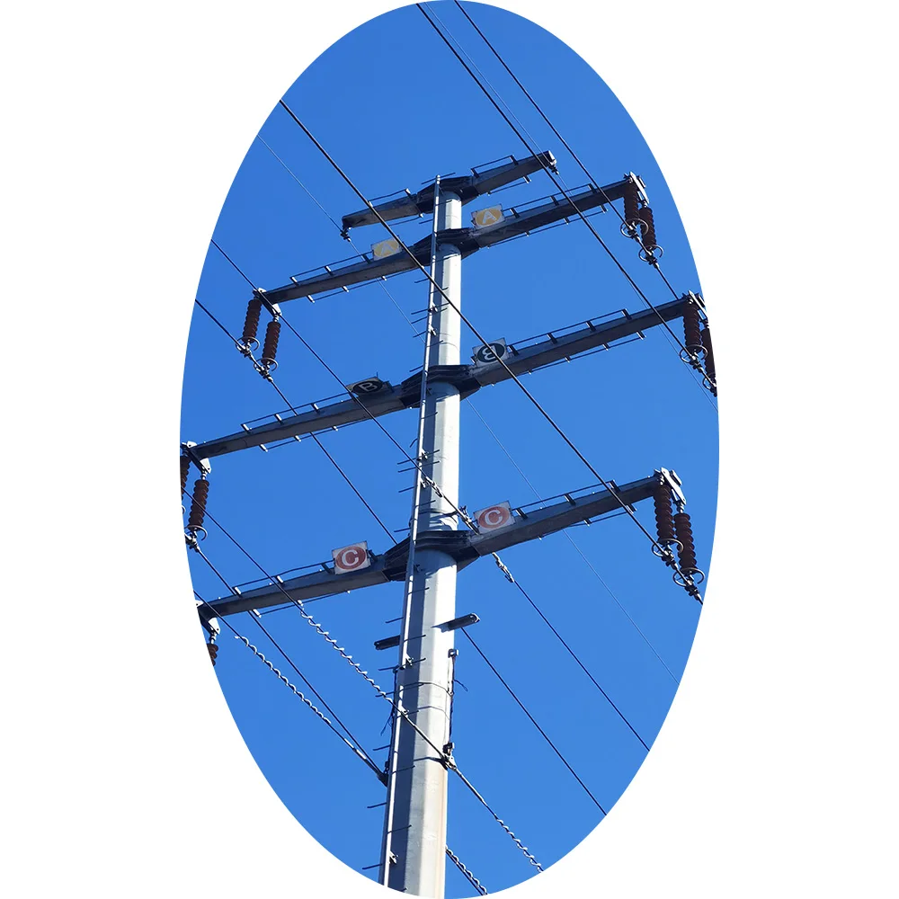 10KV-220KV  Galvanized Transmission line   Steel  pipe pole   electric  transmission tower  customized