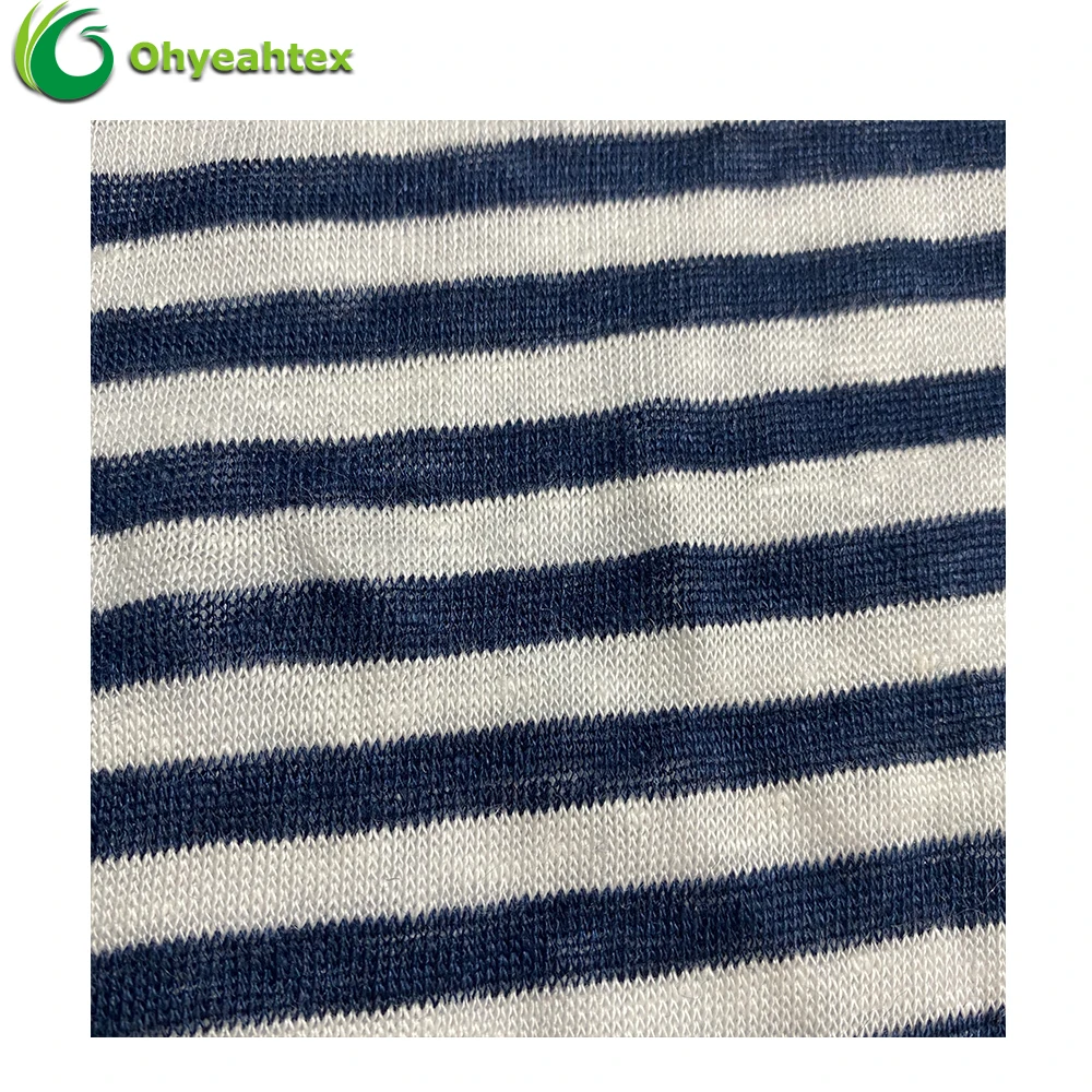 Органическое белье мягкая трикотажная 100% льняная ткань с принтом для одежды