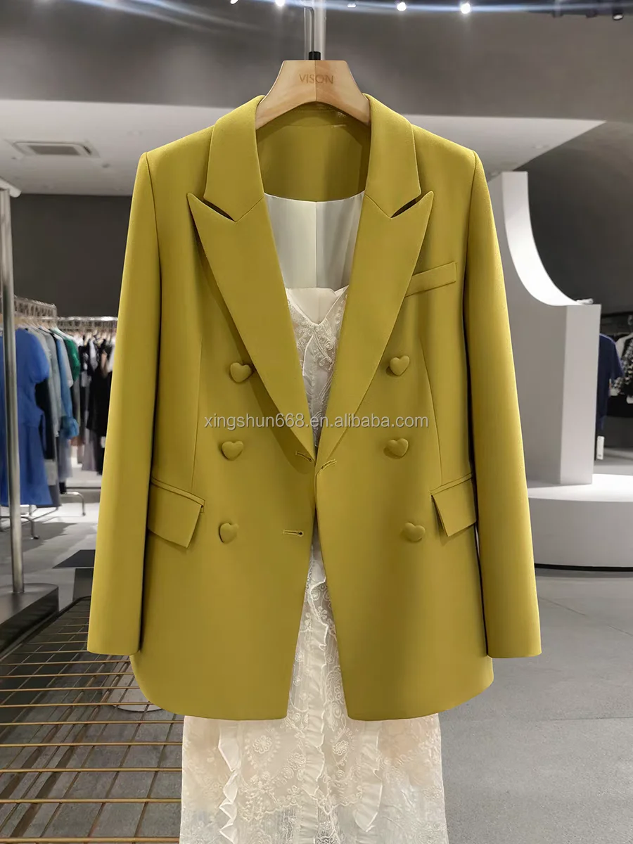 2025 New Arrivals Women's Formal Candy-Colored Suit Jackets Cheap Blazer Button Decoration Spring Fashion Leisure Coats Blazers
