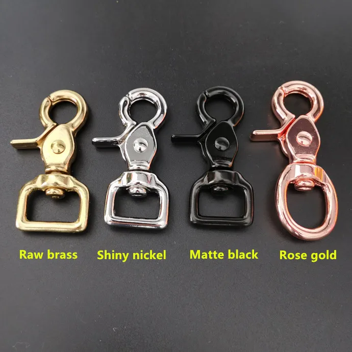 rose gold d ring hook keychain