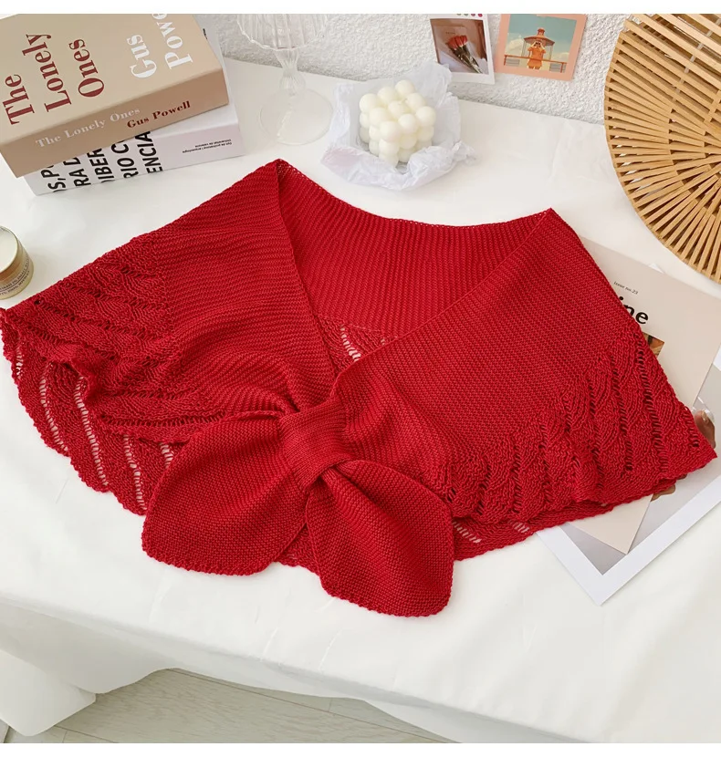 New Arrival Spring and Summer Turn Down Neck Women Knitted Poncho Sweater Patterns Shawl Crochet Poncho for Women Sweater