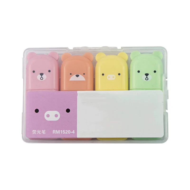 Легкий Уход за глазами мини-маркер текстовый Маркер Набор милый кавайный медведь в форме маркера для детей