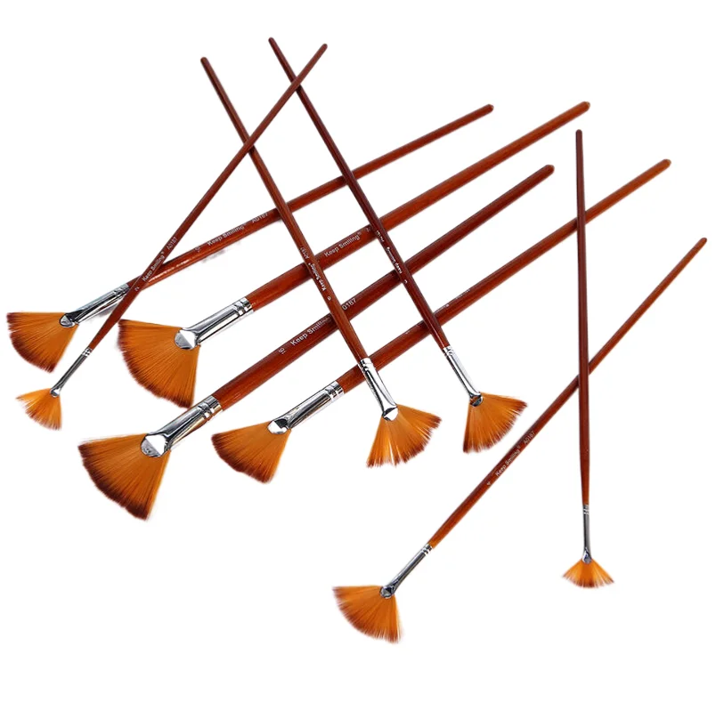 Ventilador acrílico de tubo de cobre 9, pincel para pintura al