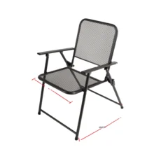 Folding Outdoor Patio ChairStackable Portable for Deck, Garden, Camping and Travel metal mesh iron net  powder coated