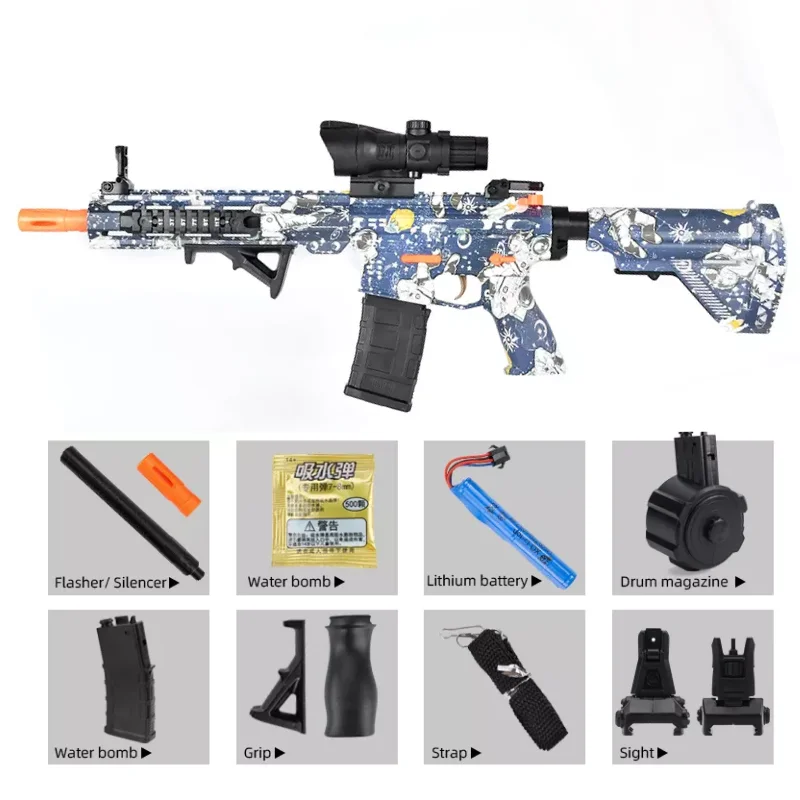 Splat Ball Water Bead M416 Nerf-pistola De Juguete Gell Blaster Gun ...