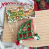 Christmas matcha triangle waffles