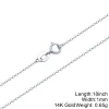 14K 1.0mm flat shining cable chain