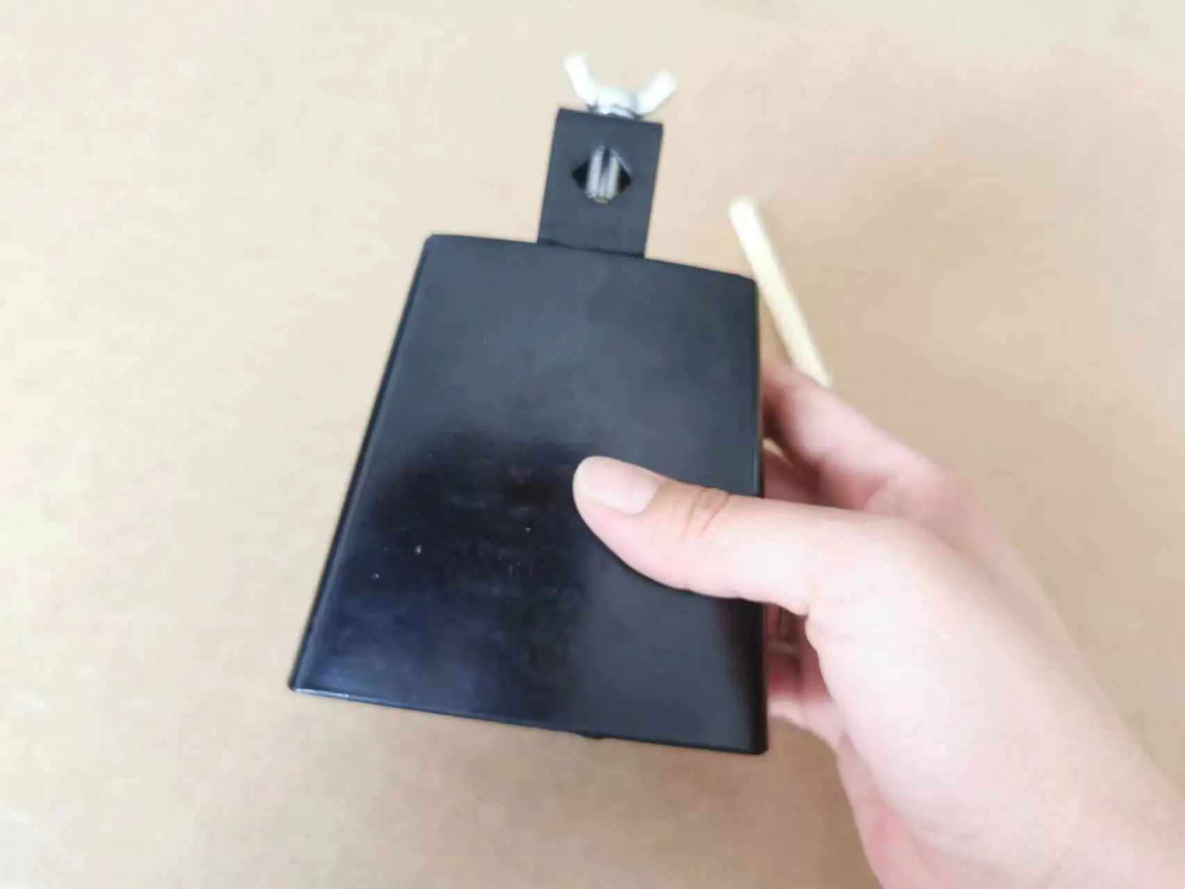 Accessoire Percussion Cloche De Vache Pour Kit Batterie - Son Clair Et Naturel - Réglable Pour Enfants Et Débutants