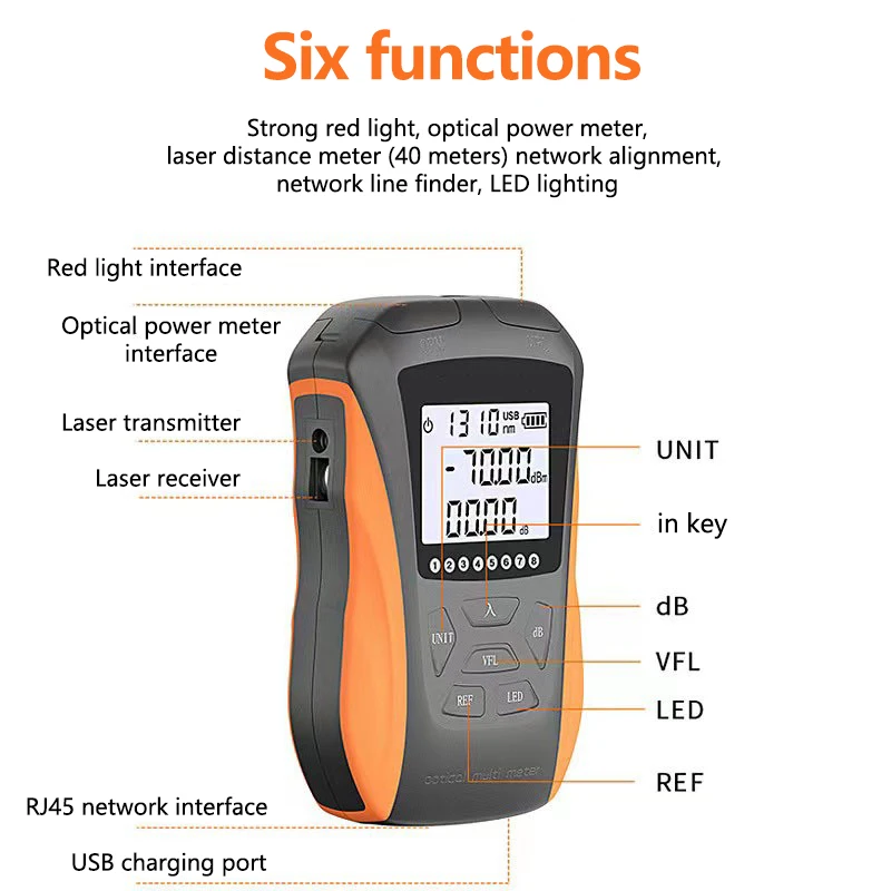 Handheld Fiber Optical Equipment Power Meter Multifunction Tester Y8 5