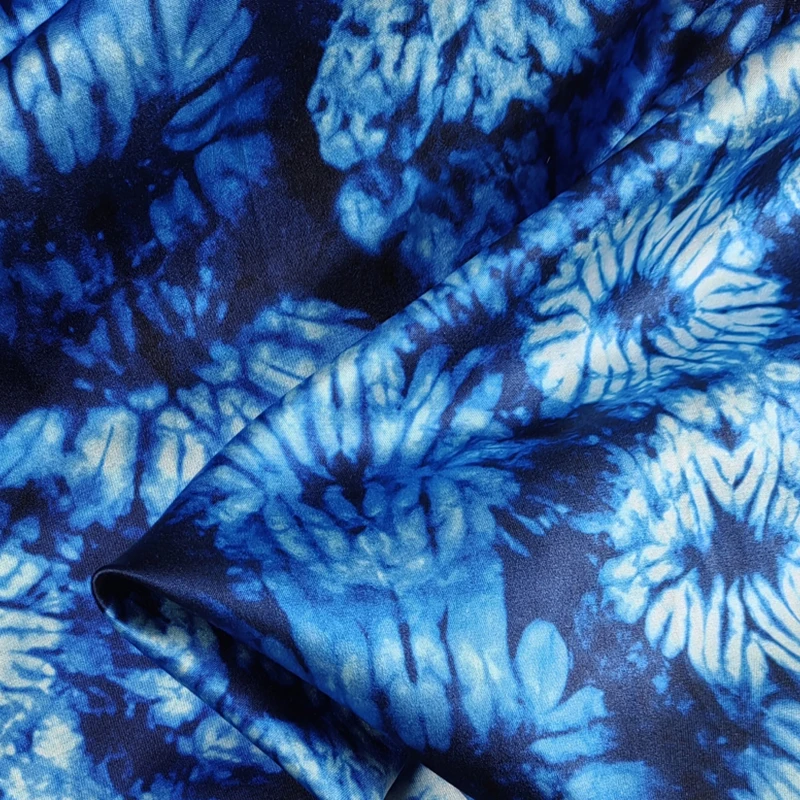 Custom Digital/Screen Printing With Your Own Design Silk Wool Satin Fabric for Home Textile