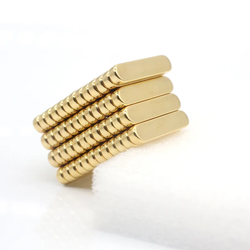Neo Gold Coating Runway Magnet Neodymium Magnetic Disc Ellipse Shape Industrial Magnet