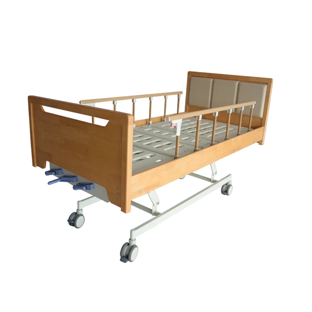 Luxury Automatic Automatic adjustable medical wooden home care hospital bed