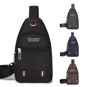 Hot Sale Lightweight Mobile Phone Shoulder Bag oem crossbody bag Headphone Hole Waterproof men leisure sling backpack for men