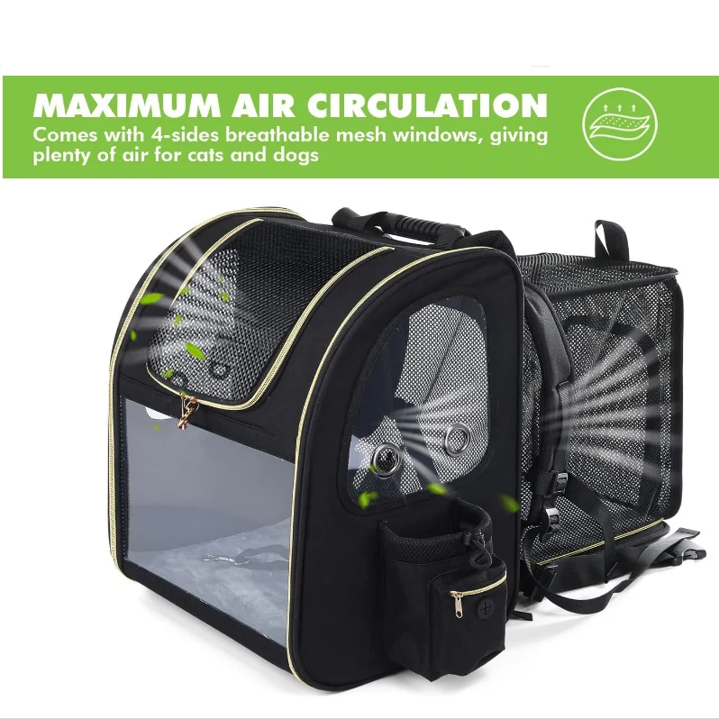 Cat Carrier Backpack Expandable Extra Large Travel Pet Backpack