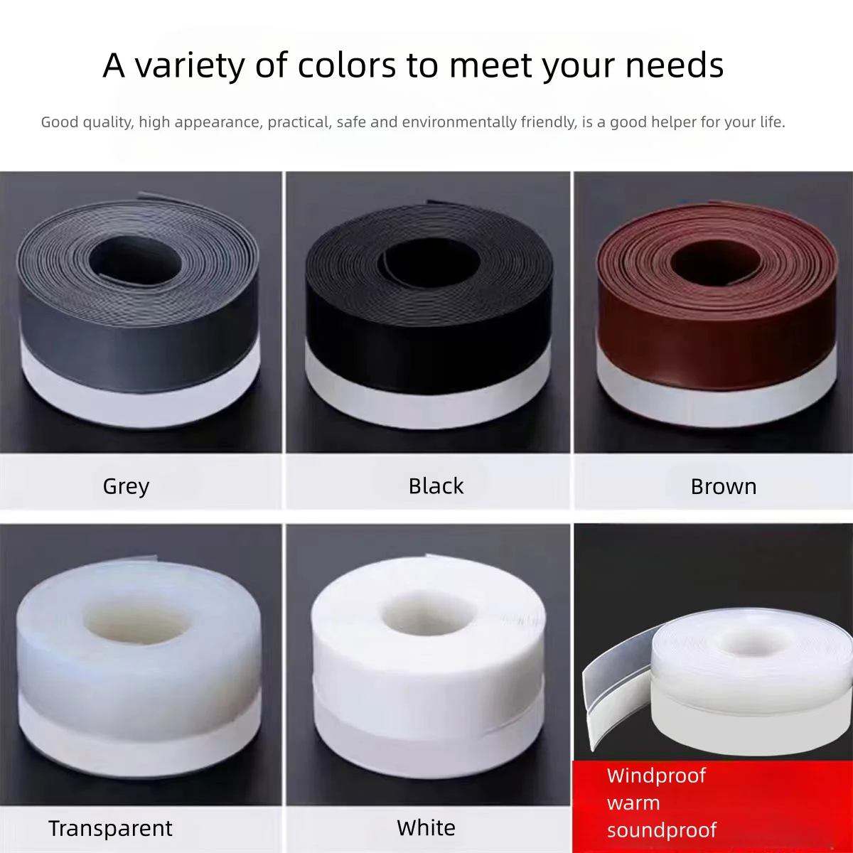 Self-Adhesive Heat Resistant Silicone Seal Strips Waterproof Bathroom Window Door Sealing Custom Moulding and Cutting Services manufacture