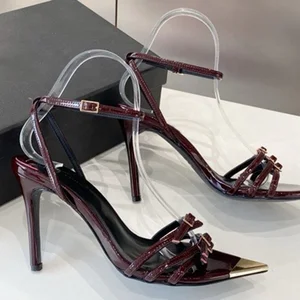 Women's High Heel Shoes Genuine Cowskin Leather Fillister Head Cowskin Chaussures Pour Femmes High Heels Shoes for Women