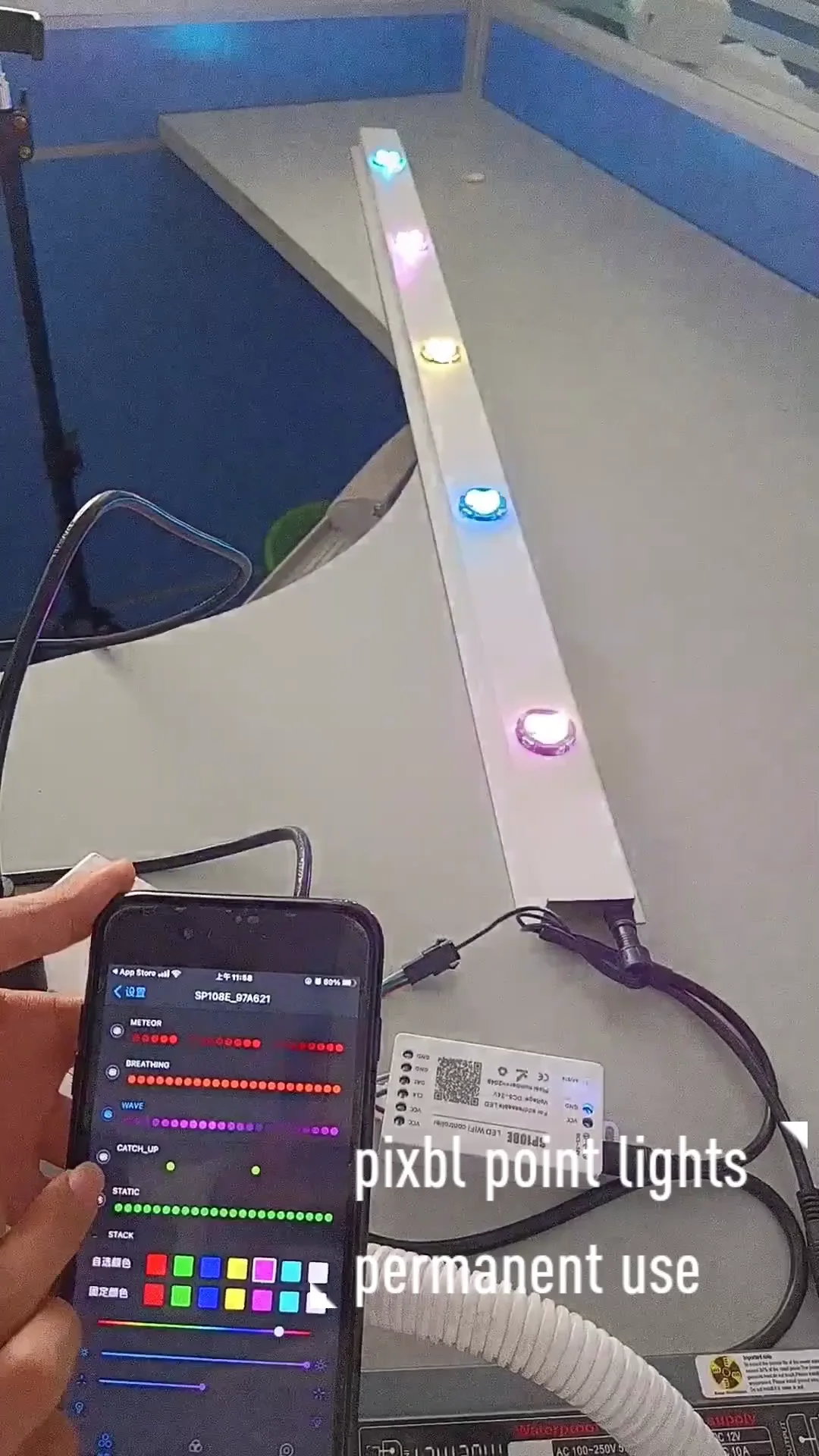 Permanent Christmas Lights Track 30mm Rgbic Ucs2904 Led Pixel Light