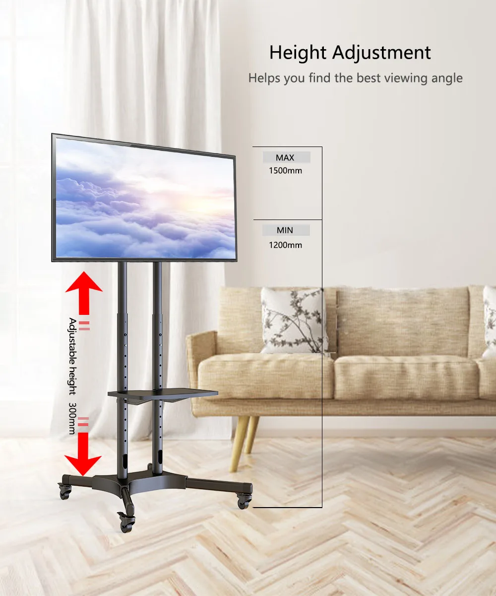 Mobile Heavy Duty Tv Stand With Mount For 3258inch Screens Buy Tv Stand With Mount,Stand Tv