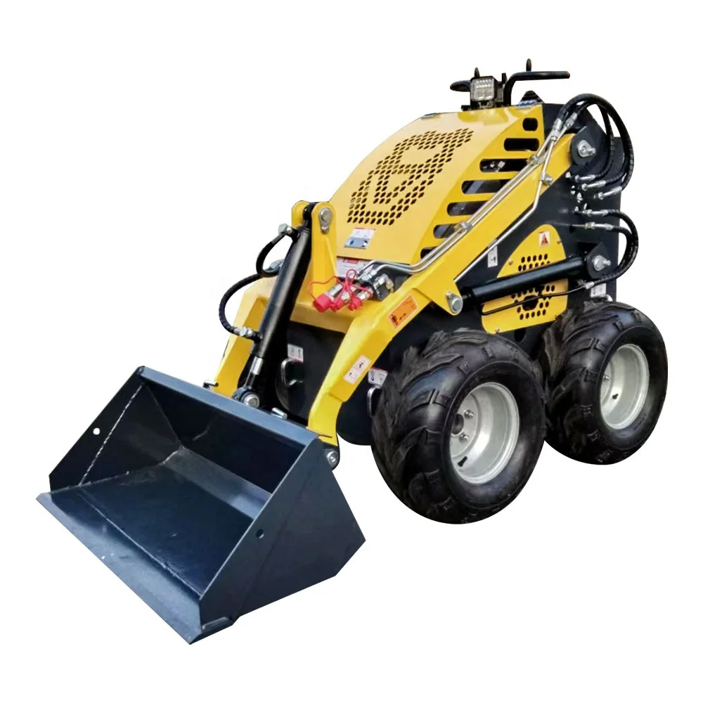Skidder Machine Forestry Mini Skid Steer Loader  300kg Mini Loader with Bucket  Hydraulic Skid Steer Loaders