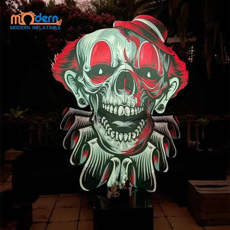 Giant Halloween Inflatable Clown Head Puppet Advertising Balloon for Halloween Decorations