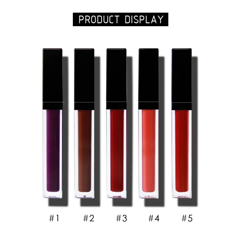 Оптовая продажа OEM фирменный макияж блеск для губ 20 цветов увлажняющая Матовая жидкая помада