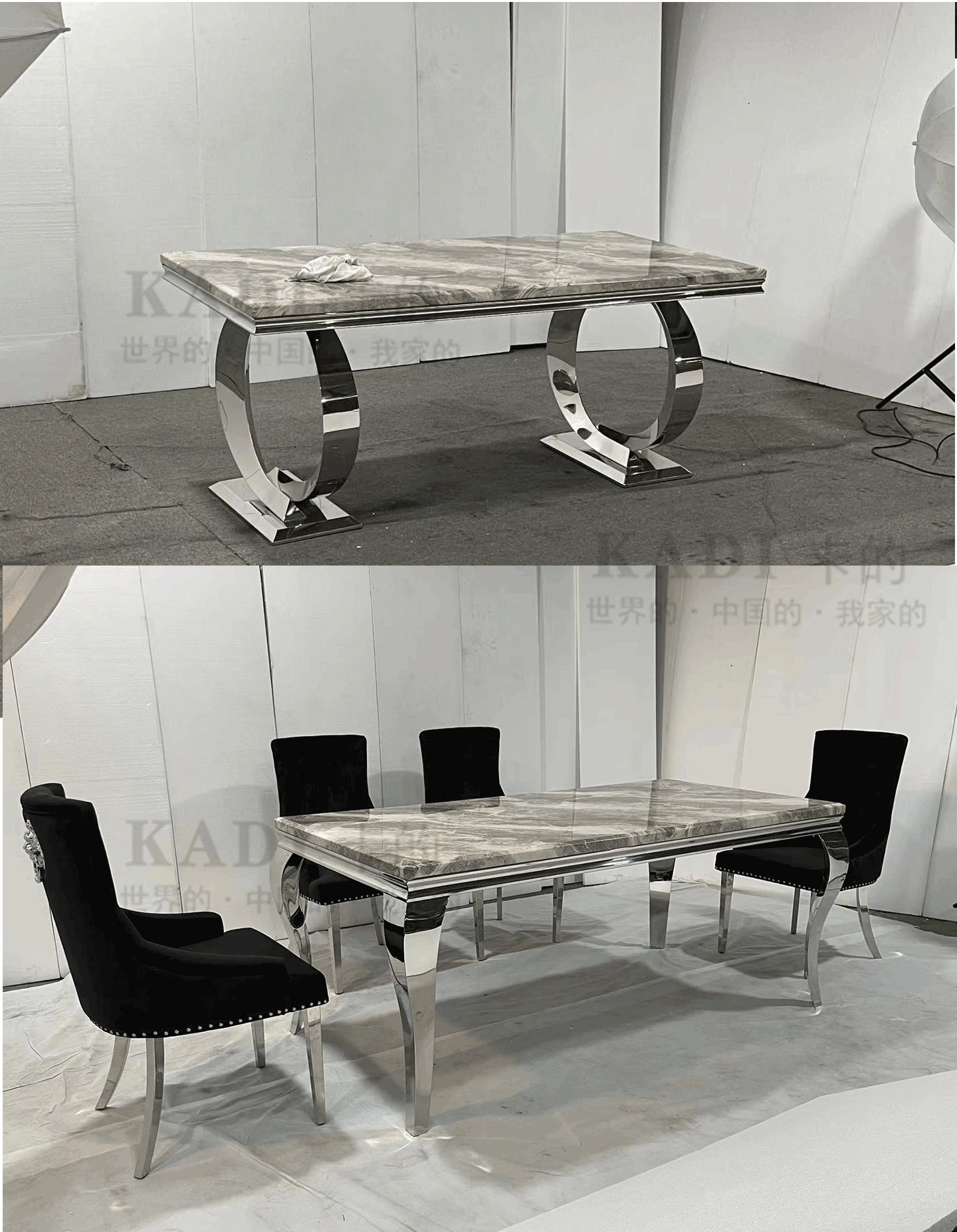 Modern Luxury Marble Dinning Table Set Dinning Room Tables With 6