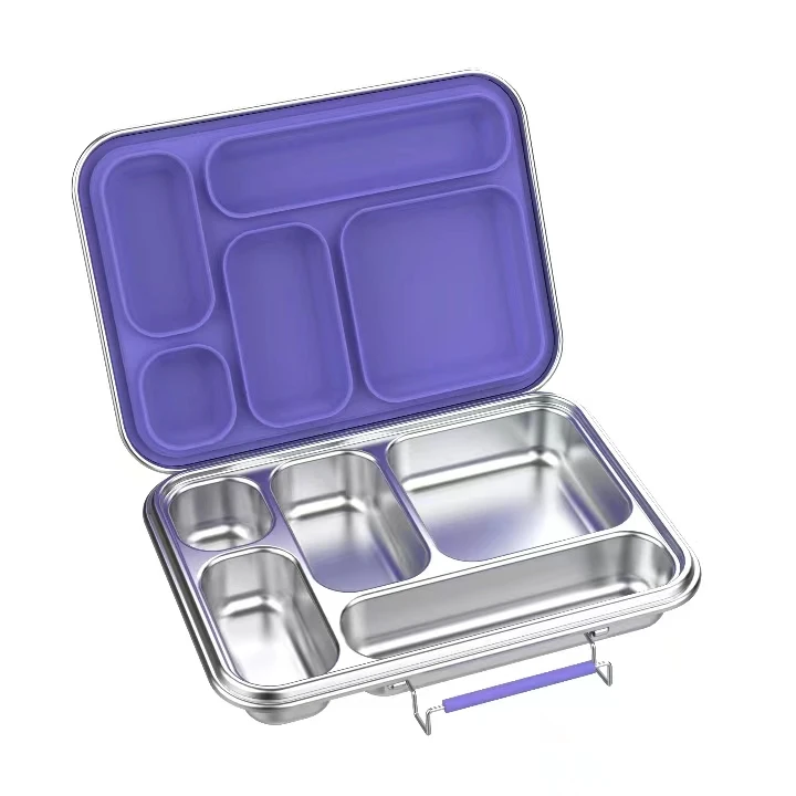 Aohea Eco Friendly Silicone seal board 304 Stainless Steel Bento Box for kids Stainless Steel lunch box