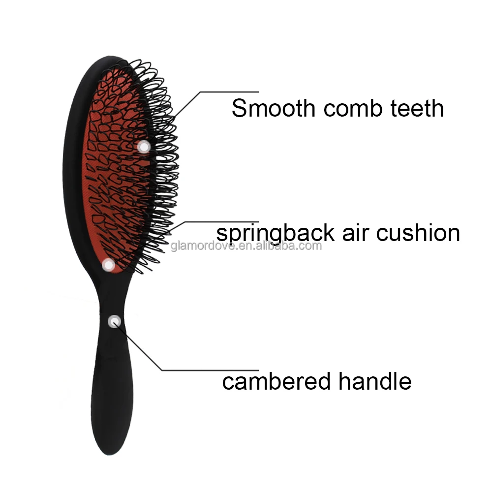 Glamordove Custom Logo Salon Hair Styling Loop Wig Brush Hair Extension