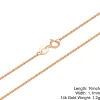 Catena a maglia tonda 14K da 1,1 mm