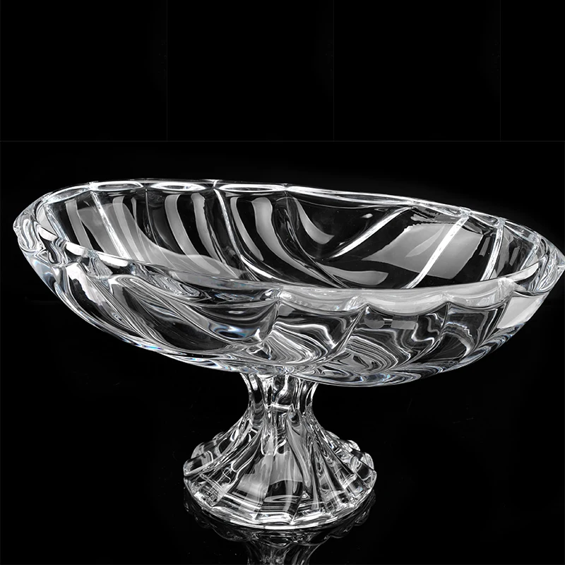 Footed Small Glass Fruit Bowls Footed Sweet Serving Stand Gold Rim