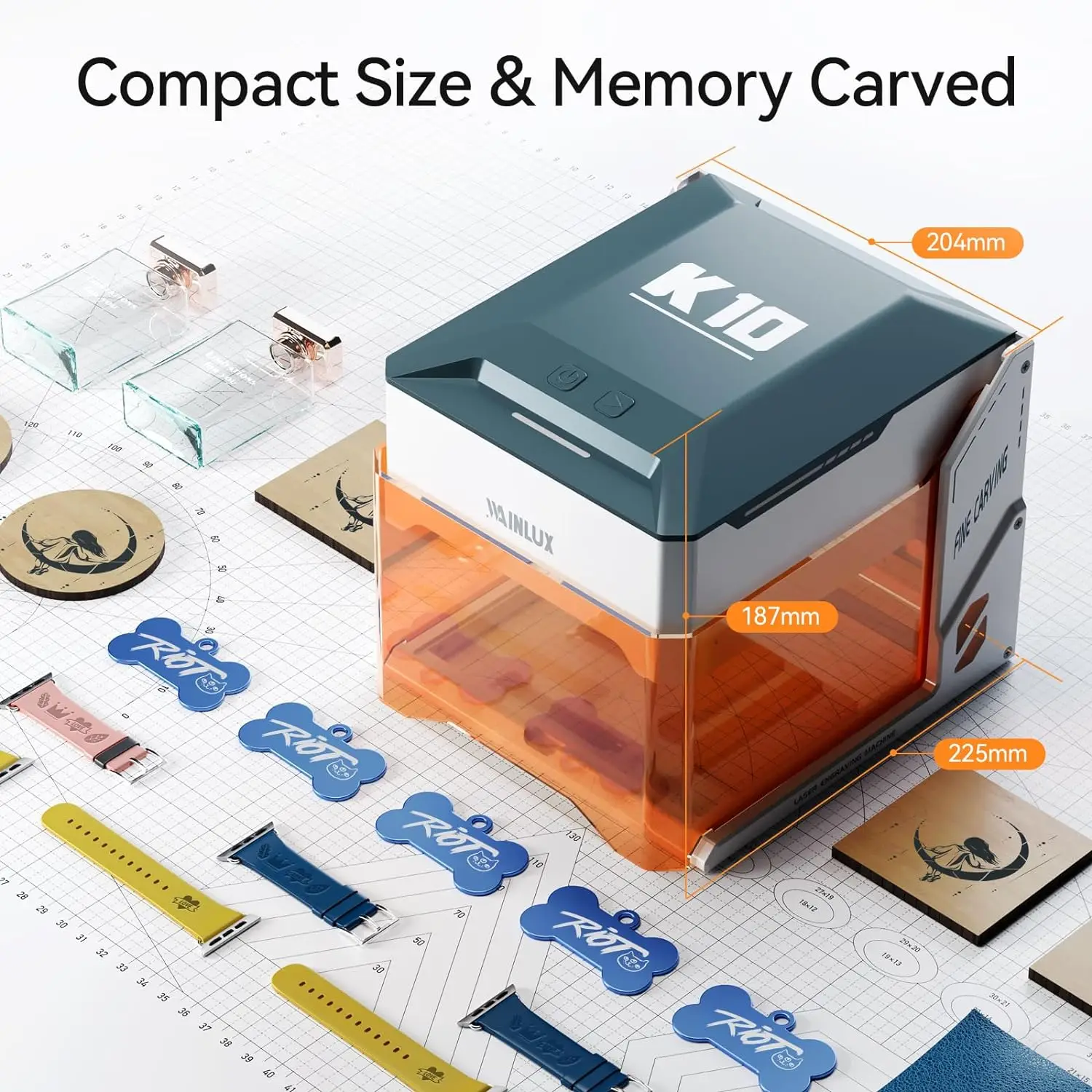 WAINLUX K10 3W レーザー刻印機 Amazon.com: WAINLUXPRO K10 3W Laser Engraver Machine, Mini Laser