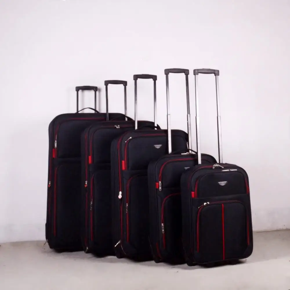 Soft 5pcs Trolley Luggage Suitcase Set 