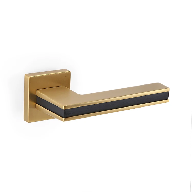 Factory High European Modern Style Interior Zinc Alloy  Luxury Gold Internal Door Handles