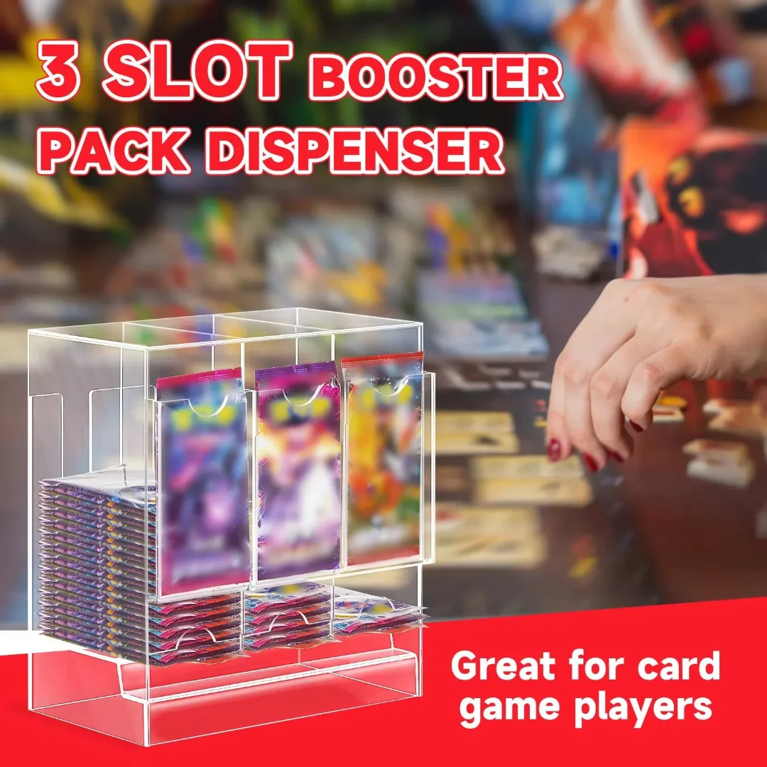 UVカット アクリル製 3スロット トレーディングカード用 ディスプレイ