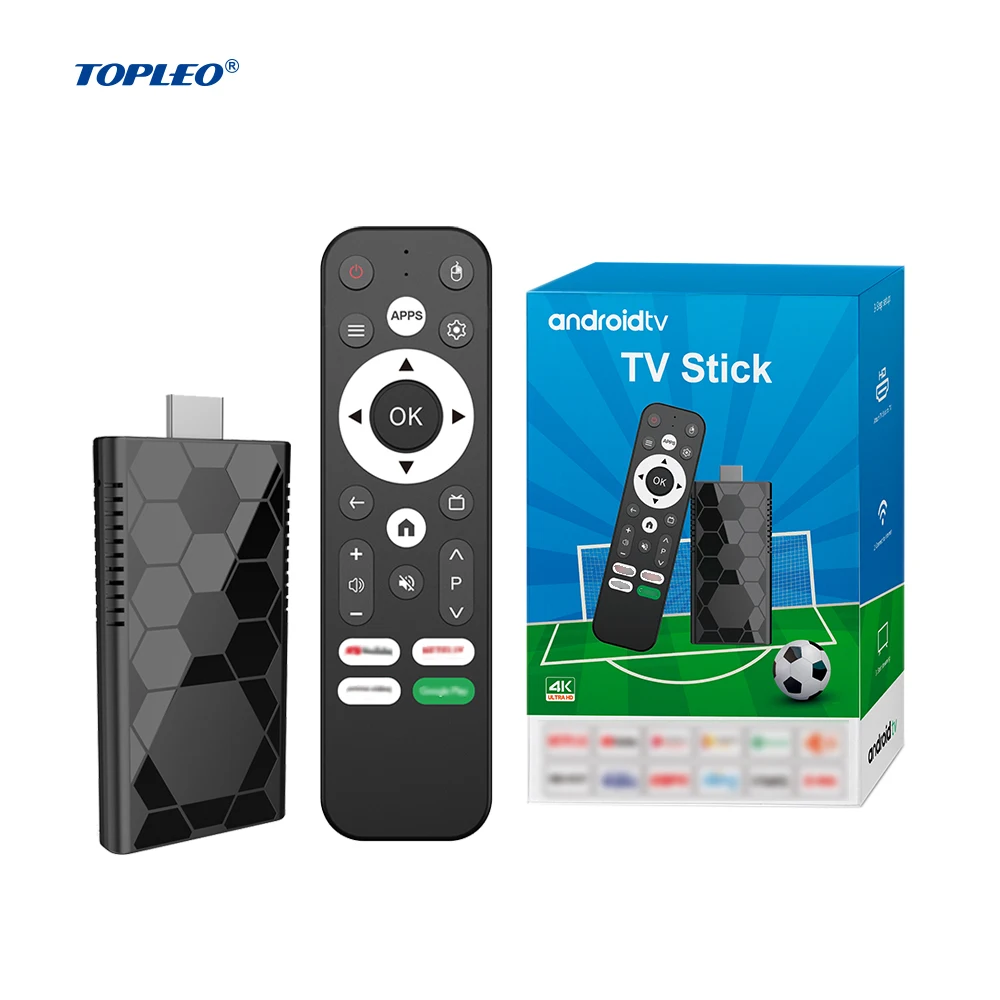 Topleo2.4GWIFITvStickUsbSmartTvAndroid14TvBox4khdAndroidTvStick