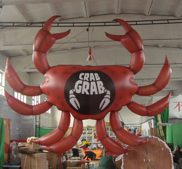 Sea Animal LED Lighted Large Inflatable Crab Model for Advertising