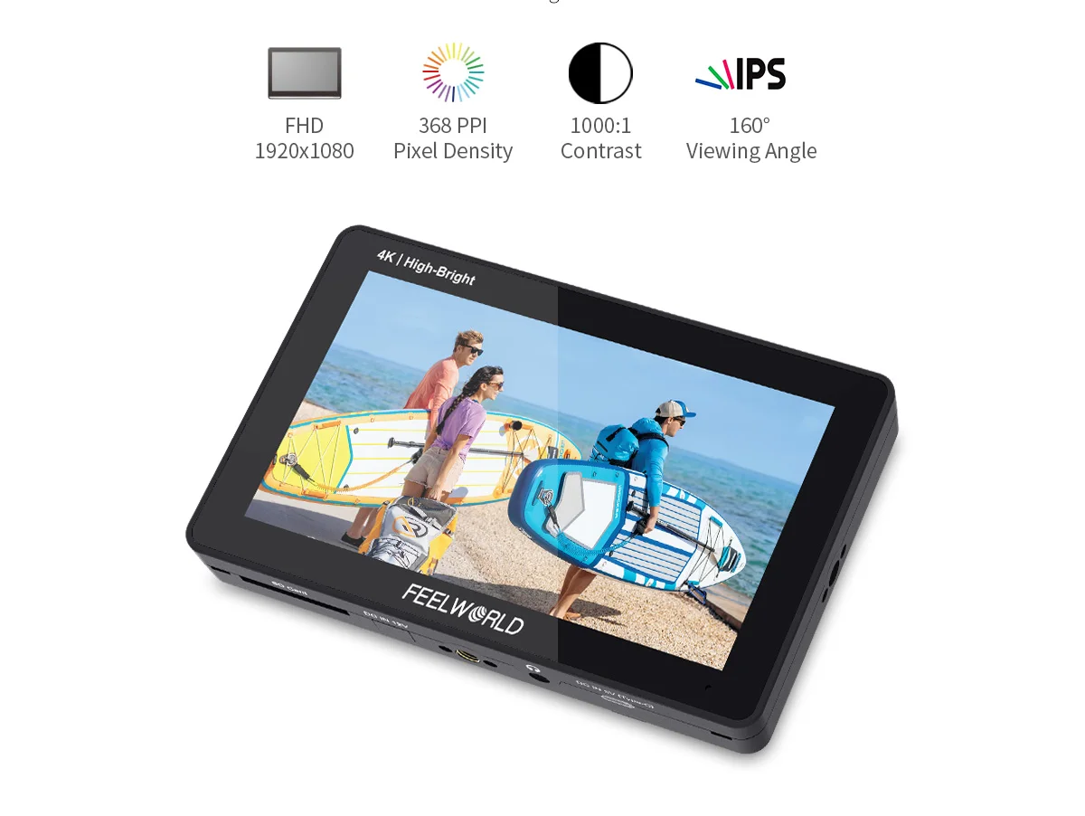 FEELWORLD F6 PLUSX 5.5 Inch High Bright 1600nit Touch Screen Field Monitor  for DSLR Camera| Alibaba.com