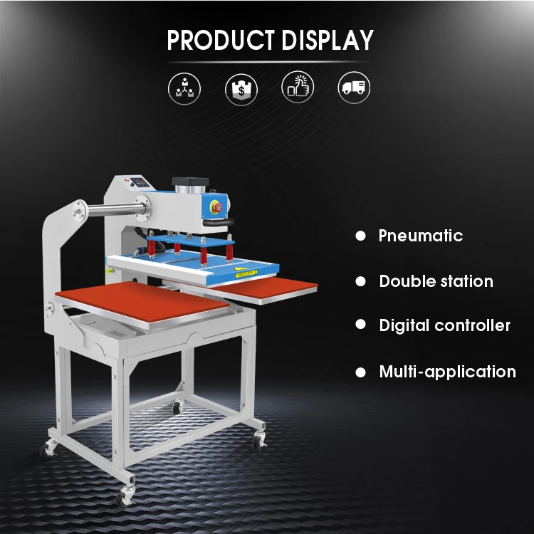 Wholesale Price Semi-automatic T-shirt Sublimation Double-station Heat Press Machine