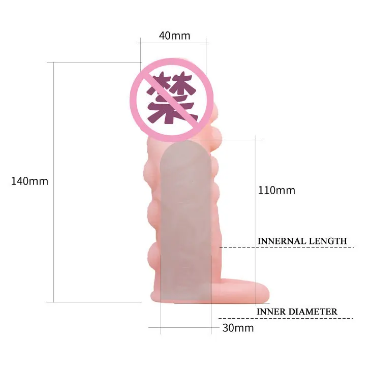 Ninghao Washable Silicon Male Reusable Vibration Crystal Condom