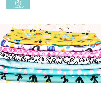 Happyflute wholesale waterproof fabric for cloth diapers waterproof print PUL cloth diaper fabric