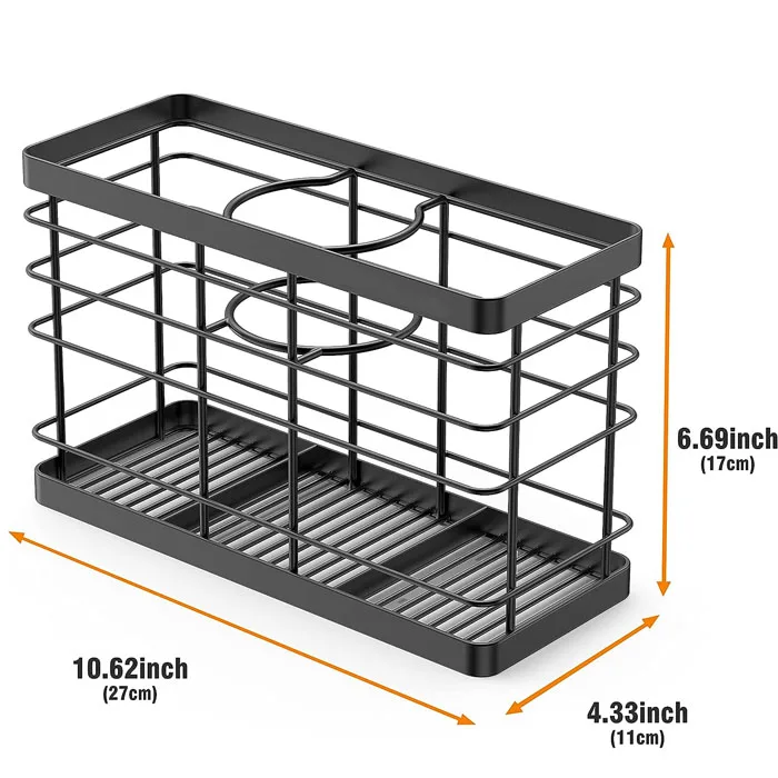 Original Factory Adhesive Wall Mount Hair Tools Holder Hair Styling Tool Organizer Metal Iron Wire Hair Dryer Storage Rack
