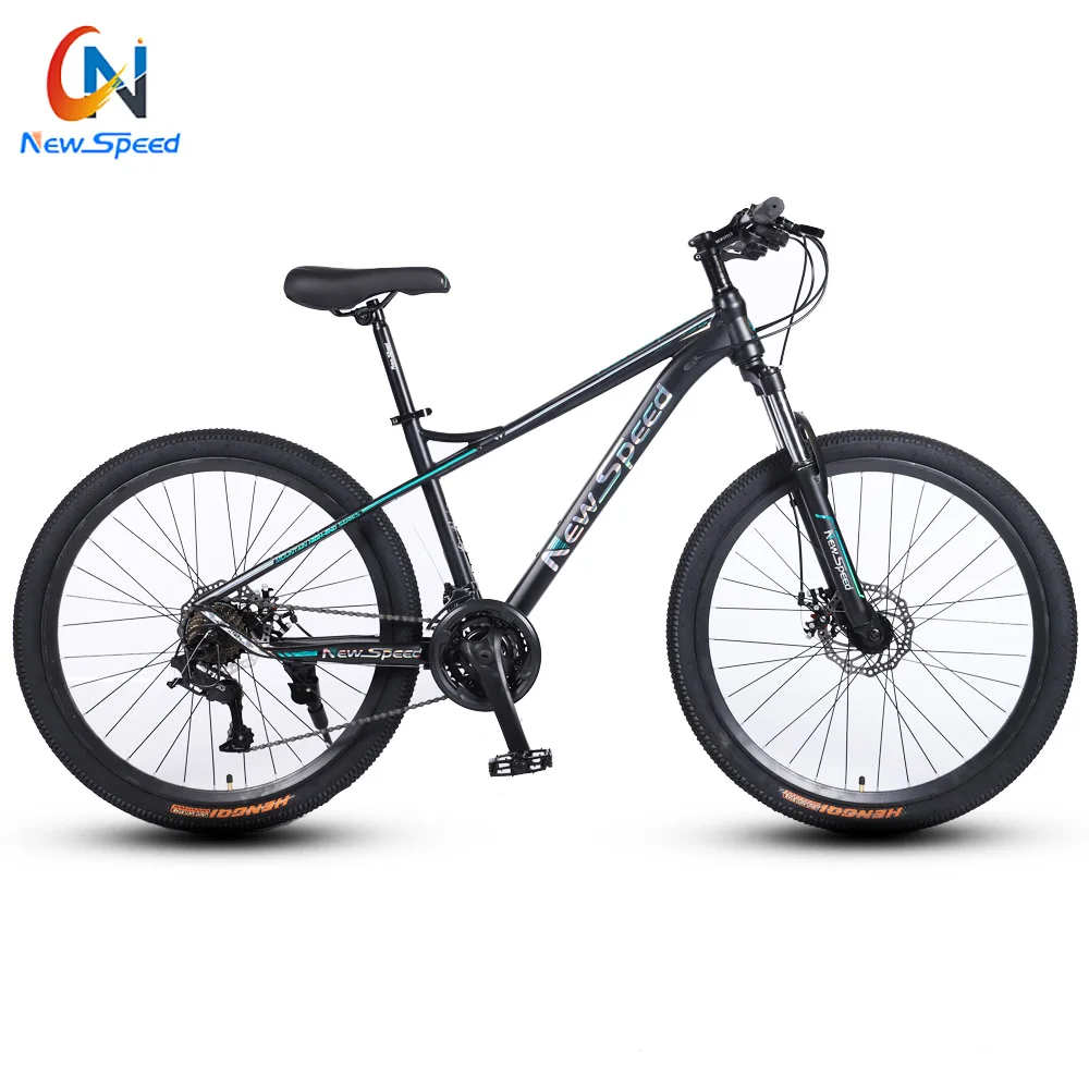 Newspeed MTB 26 Inch Mountain Bike Aluminum Alloy Suspension Fork Disc Brake Steel Frame 21 Speed 26*2.12 Tire Width for Adults