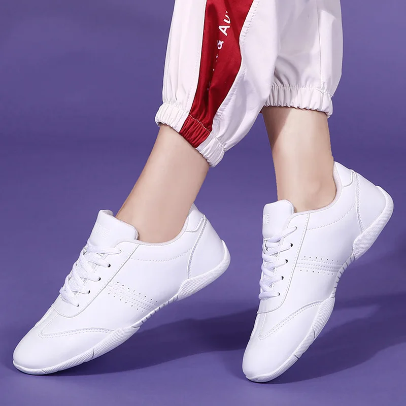 Youth Cheer Shoes White Cheerleading Shoes Dance Athletic Training