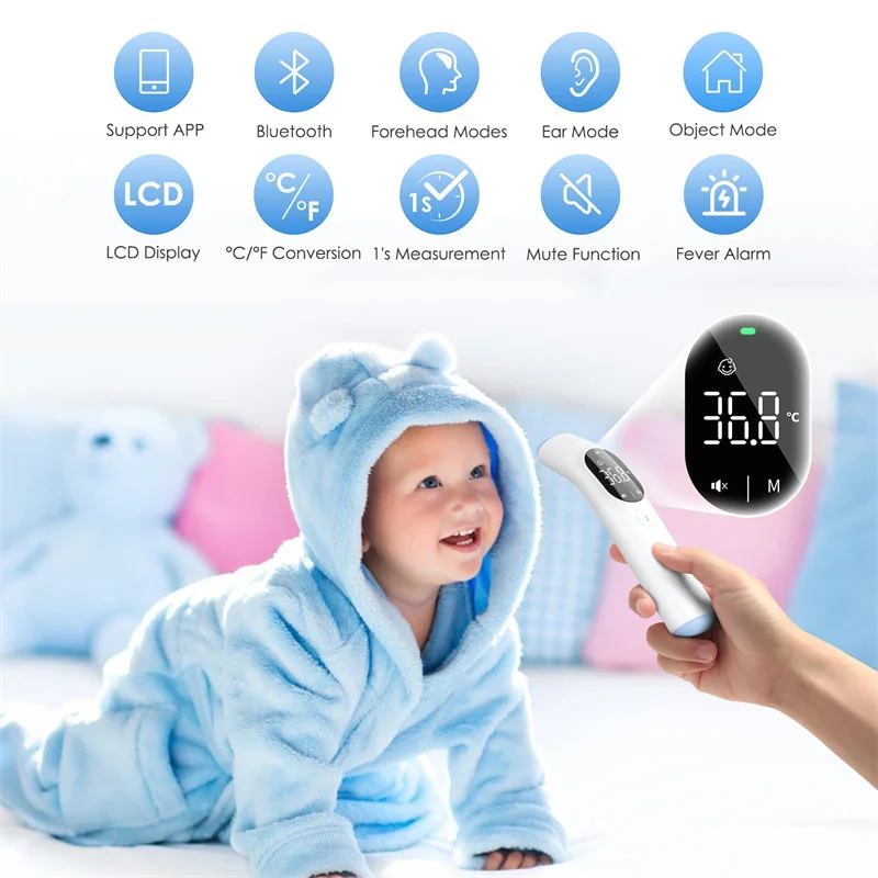 Wireless Notouch Baby Ear Thermometer Digital Infrared Fever