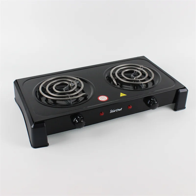 Factory Prices Fast Heating Portable 2000W High Power Two Spiral Plate Electric Coil Stove