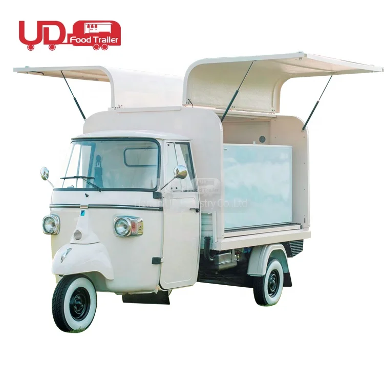 Fast Food Cart Piaggio Ape Electric Ice Cream Hot Dog Truck