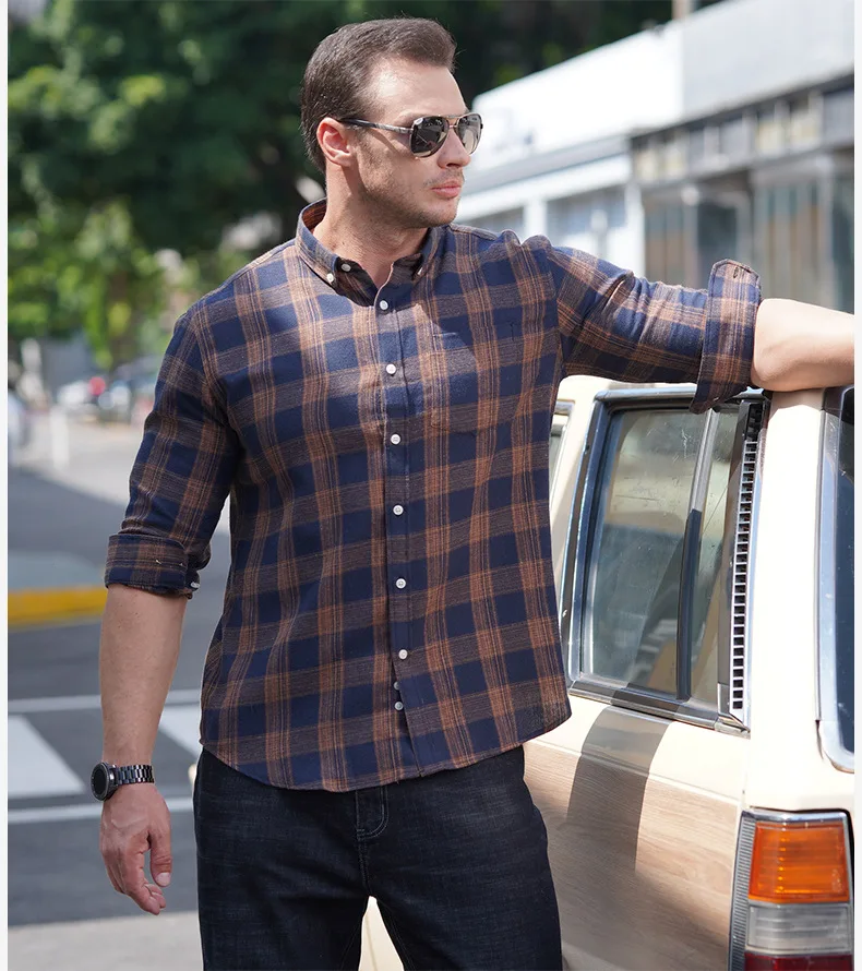 Custom L-10XL Large Size Casual Shirt for Man Fashion Autumn