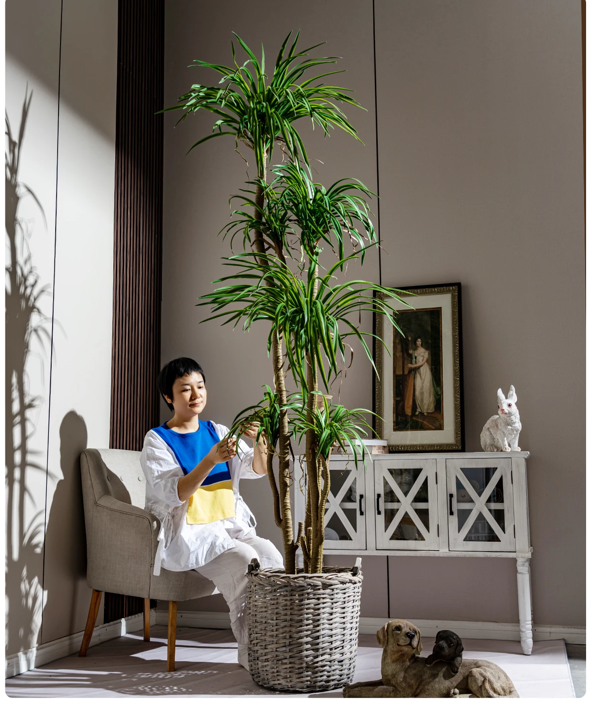 outdoor home tree simulated plastic pot greenery decorations-17